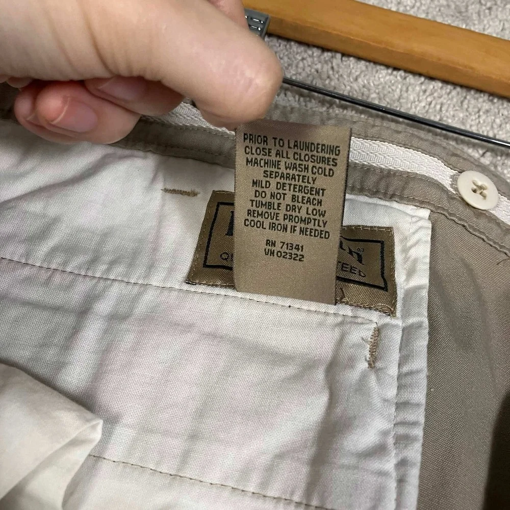LL Bean Upland Briar Hunting Pants Mens 42 (Fits 42x31) Tan Brown Cotton Nylon